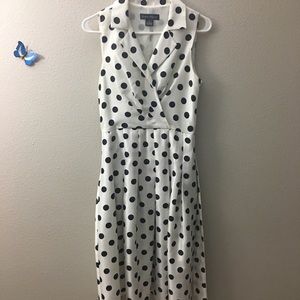 white polka dot dress
